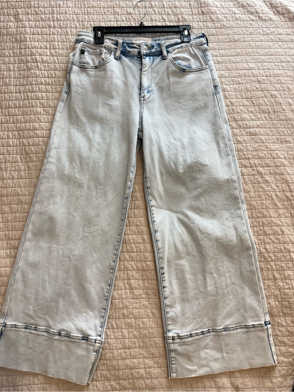 KanCan Pale Blue Flare Wide-Leg Jeans